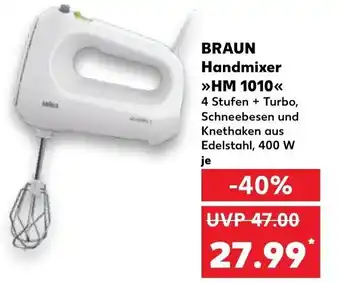 Kaufland BRAUN Handmixer >>HM 1010<< Angebot