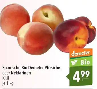 CITTI Markt Spanische Bio Demeter Pfirsiche oder Nektarinen 1 kg Angebot
