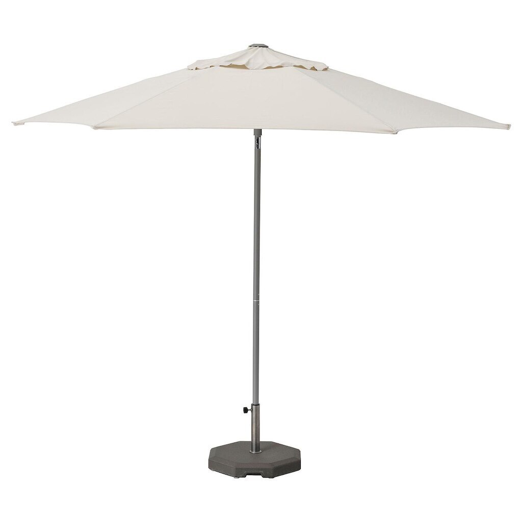 IKEA Joggesö sonnenschirm mit ständer helles graubeige/huvön grau Angebot