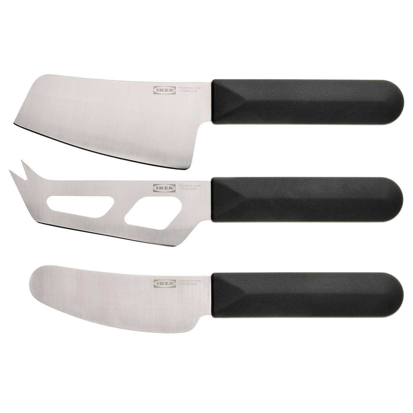 IKEA Skärlånga käsemesser 3 st. edelstahl/schwarz Angebot