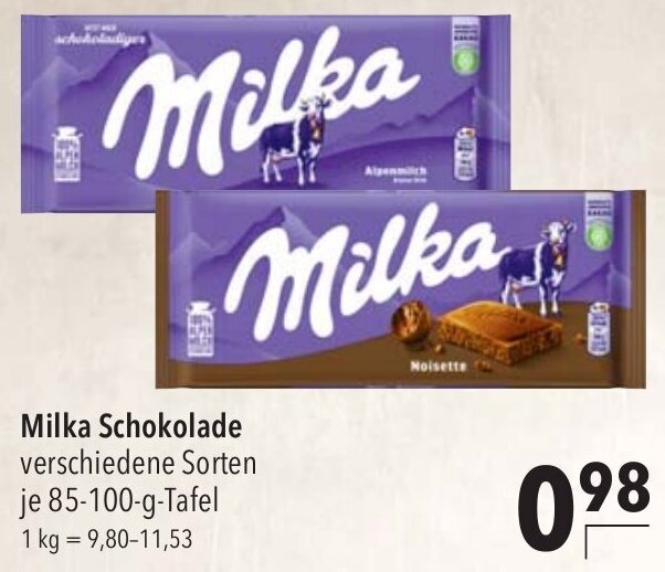 CITTI Markt Milka Schokolade 85-100-g-Tafel Angebot