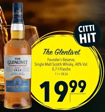 CITTI Markt The Glenlivet Founder's Reserve 0,7 L Flasche Angebot