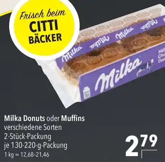 CITTI Markt Milka Donuts oder Muffins 130-220-g-Packung Angebot