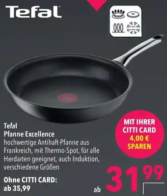 CITTI Markt Tefal Pfanne Excellence Angebot