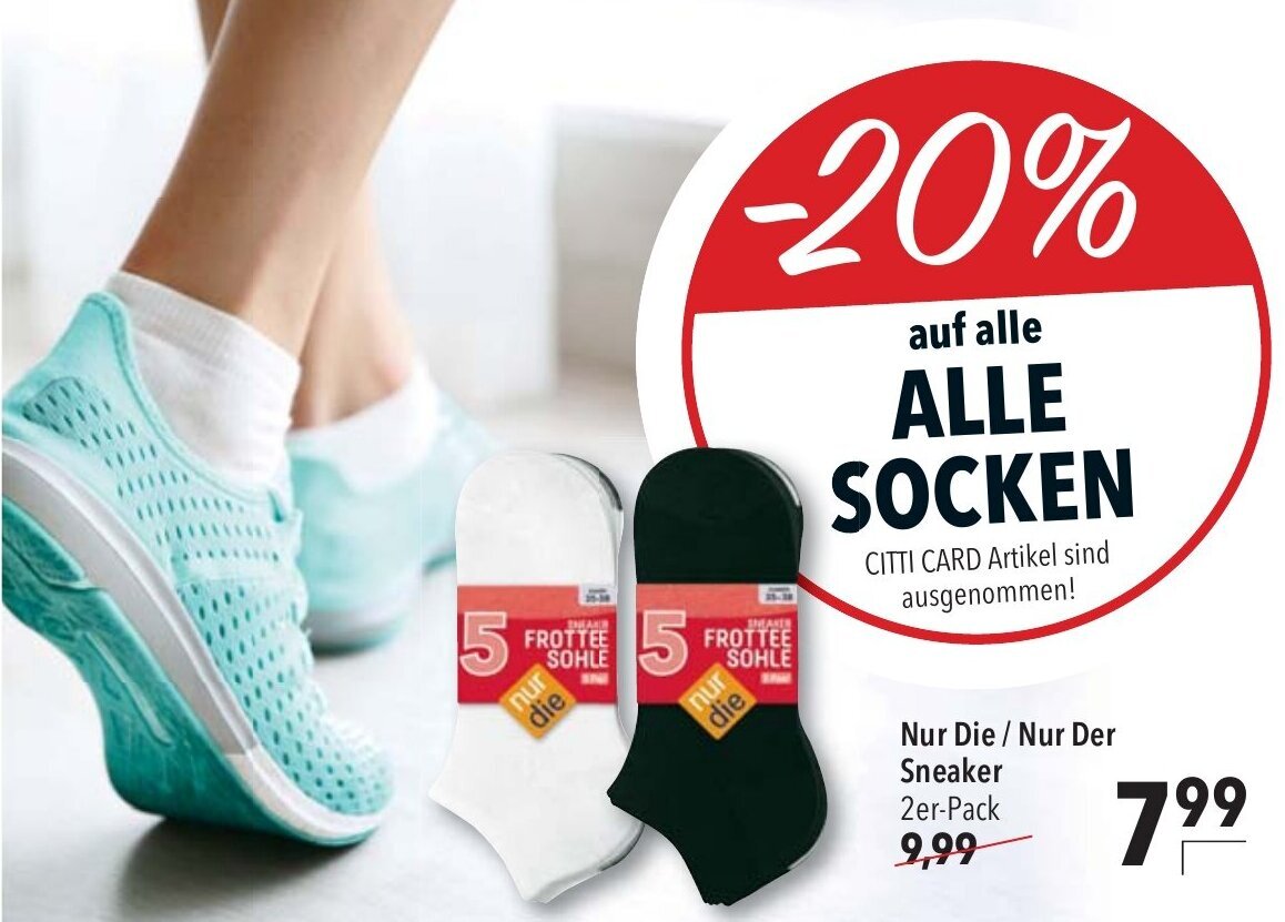 CITTI Markt Nur Die / Nur Der Sneaker 2er-Pack Angebot