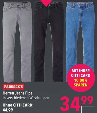 CITTI Markt PADDOCK'S Herren Jeans Pipe Angebot