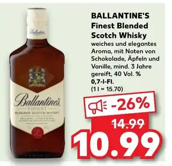 Kaufland BALLANTINE'S Finest Blended Scotch Whisky 700ml Angebot