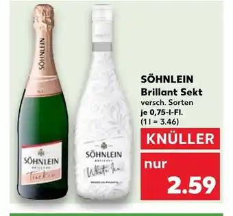 Kaufland SÖHNLEIN Brillant Sekt versch. Sorten je 0,75-l Angebot