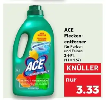 Kaufland ACE Flecken-entferner für Farben und Feines 2-l-FI. Angebot