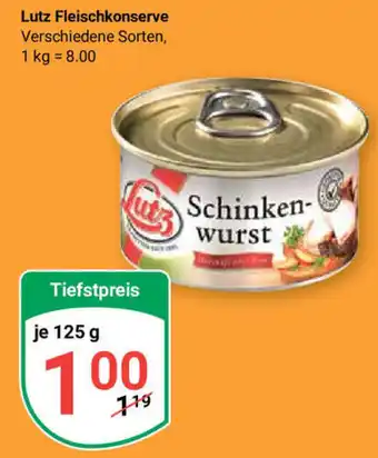 Globus Lutz Fleischkonserve Verschiedene Sorten, je 125 g Angebot