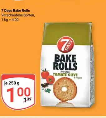 Globus 7 Days Bake Rolls je 250 g Angebot