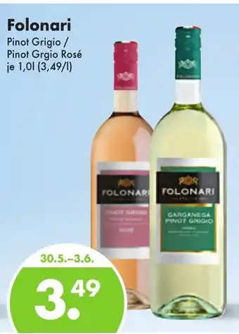 Trink und Spare Folonari Pinot Grigio/ Pinot Grgio Rosé je 1,0l Angebot