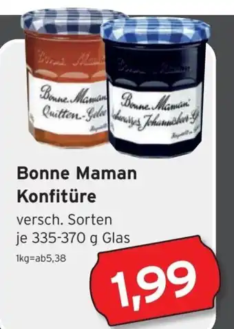 CAP Markt Bonne Maman Konfitüre je 335-370 g Glas 1kg=ab5,38 Angebot