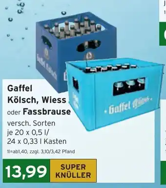 CAP Markt Gaffel Kölsch, Wiess oder Fassbrause 20*500/24*330ml Angebot