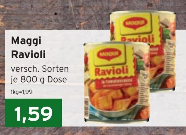 CAP Markt Maggi Ravioli 800g Angebot