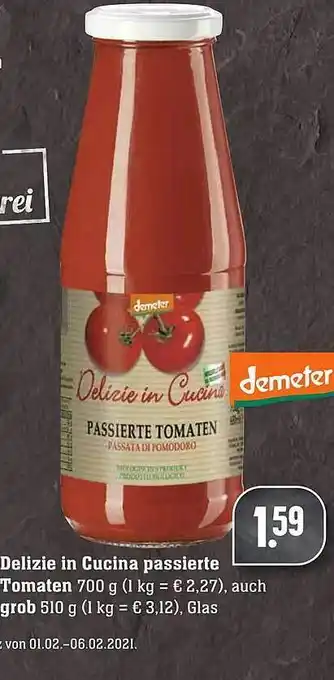 Scheck-in-Center Delizie in Cucina passierte Tomaten Angebot