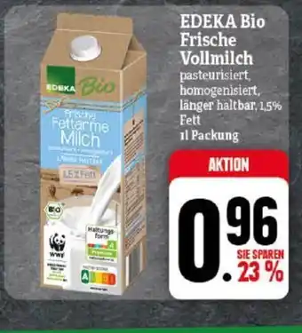 NP Discount EDEKA Bio Frische Vollmilch 1L Angebot