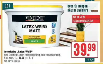 Hellweg Vincent Innenfarbe „latex-weiß” Angebot