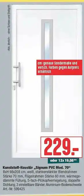 Hellweg Kunststoff-haustür „signum Pvc Mod 70” Angebot