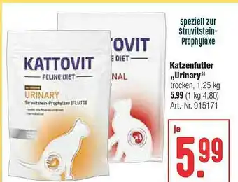 Hellweg Kattovit Katzenfutter „urinary” Angebot