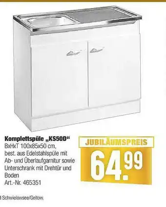 Hellweg Komplettspüle Ks50d Angebot