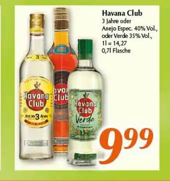 inkoop Havana Club 3 Jahre Oder Anejo Espec Oder Verde Angebot