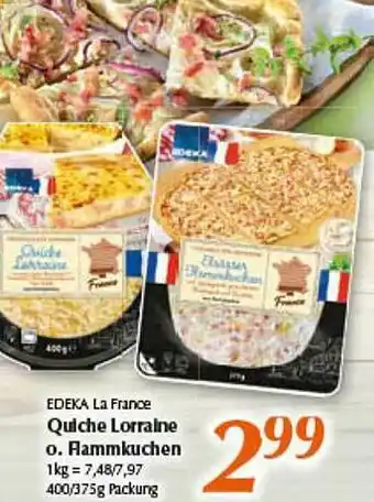 inkoop Edeka La France Quiche Lorraine O. Flammkuchen Angebot