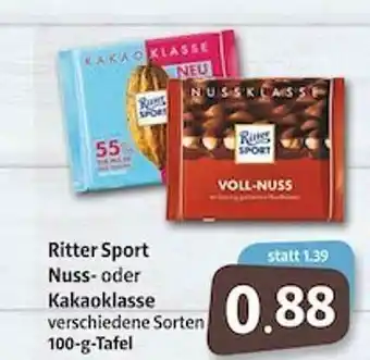 Markant Ritter Sport Nuss Oder Kakaoklasse Angebot