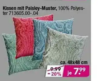 Möbel Boss Kissen Mit Paisley-muster Angebot