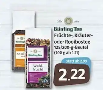 Markant Bünting Tee Früchte-kräuter Oder Rooibostee Angebot