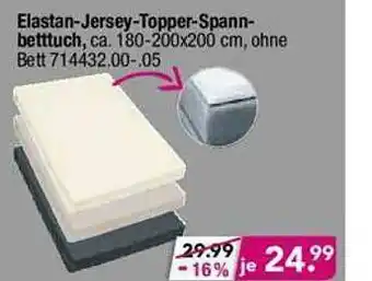 Möbel Boss Elastan-jersey-topper Spannbetttuch Angebot