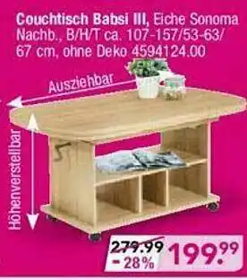 Möbel Boss Couchtisch Babsi Lll Angebot