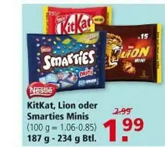 Multi Markt Nestlé Kitkat, Lion Oder Smarties Minis Angebot