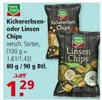 Multi Markt Funnyfrisch Kichererbsen- Oder Linsen Chips Angebot