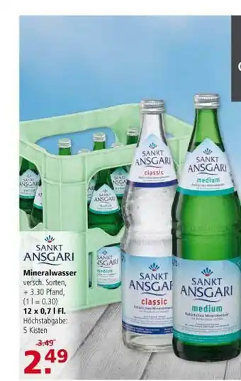 Multi Markt Sankt Ansgari Mineralwasser Angebot