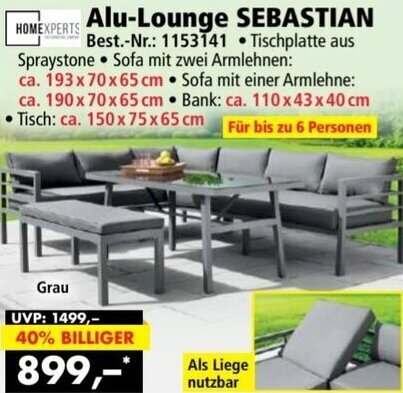 Norma Homexperts Alu-Lounge SEBASTIAN Angebot