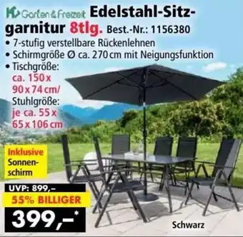 Norma Garten & Frezeit Edelstahl-Sitzgarnitur 8tlg. Angebot