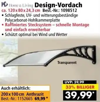 Norma Home & Living Design-Vordach Angebot