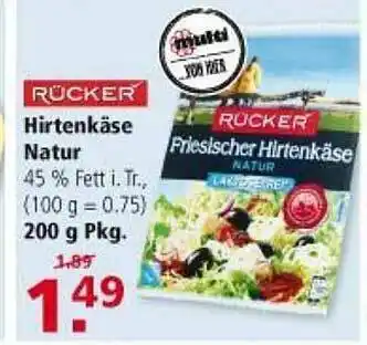 Multi Markt Rücker Hirtenkäse Natur Angebot