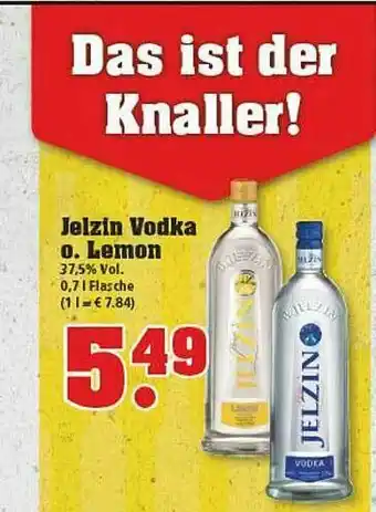 trinkgut Jelzin Vodka Oder Lemon Angebot