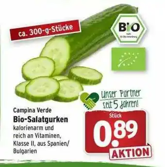 Wasgau Campina Verde Bio-salatgurken Angebot