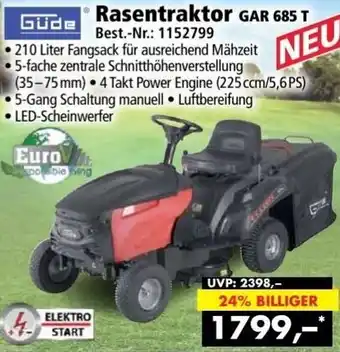 Norma Güde Rasentraktor GAR 685 T Angebot