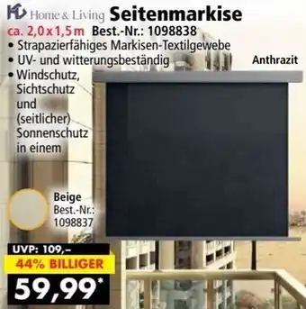 Norma Home & Living Seitenmarkise Angebot