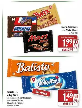 Wasgau Balisto Oder Milky Way Angebot