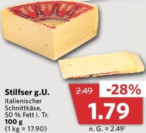 Combi Stilfser g.U. italienischer Schnittkäse 100 g Angebot