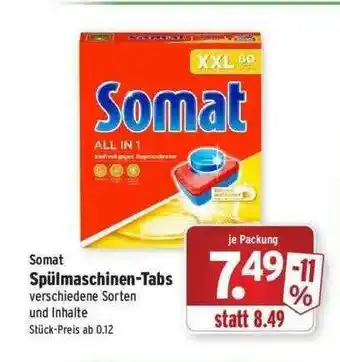 Wasgau Somat Spülmaschinen-tabs Angebot