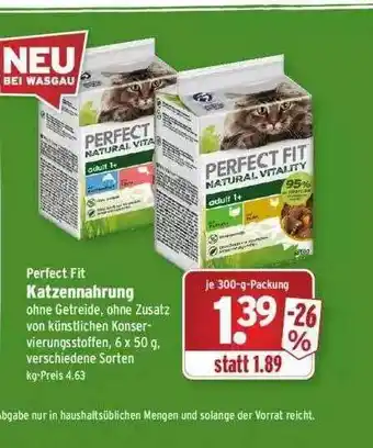 Wasgau Perfect Fit Katzennahrung Angebot