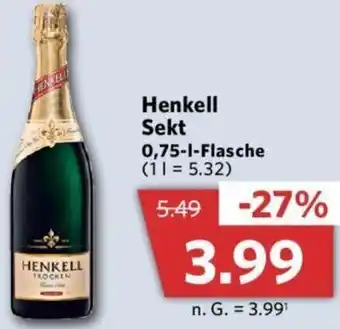 Combi Henkell Sekt 0,75 L Flasche Angebot