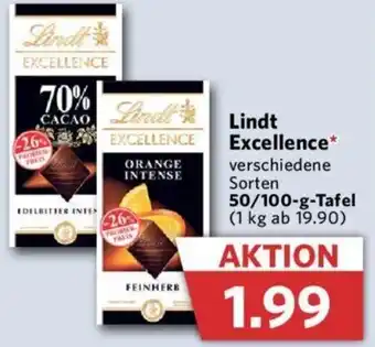 Combi Lindt Excellence 50/100-g-Tafel Angebot