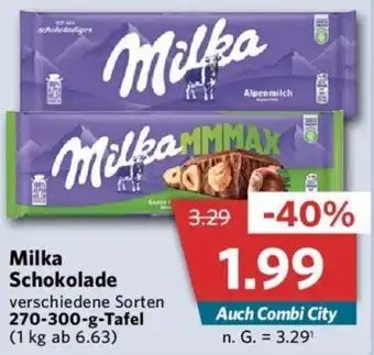 Combi Milka Schokolade 270-300-g-Tafel Angebot